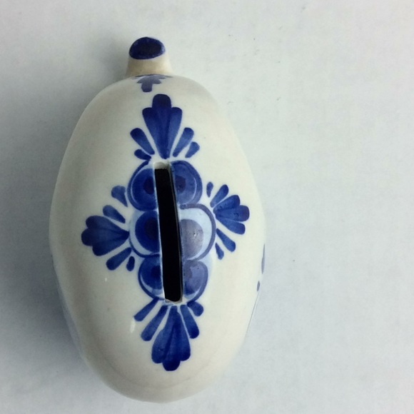 Hand Painted Delfts Blue 186 Vintage Elephant Bank - Picture 5 of 7